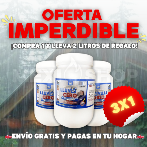 Lluvia Cero 3x1 1LT- Impermeabilizante Transparente